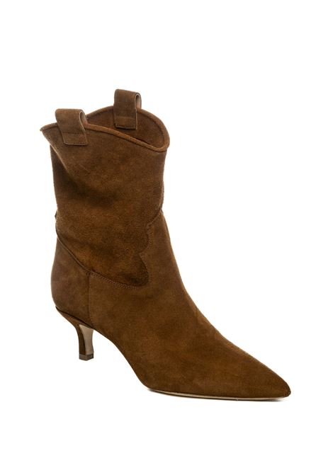 Tan suede ankle boot GISEL MOIRE | OLYCAM-CUOIO